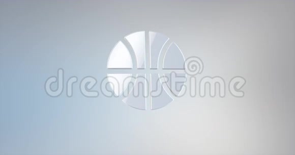 篮球白3D图标视频的预览图