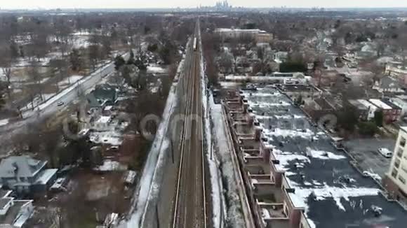 空中景色飞往费城视频的预览图