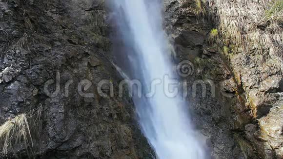 阿尔卑斯山的瀑布视频的预览图
