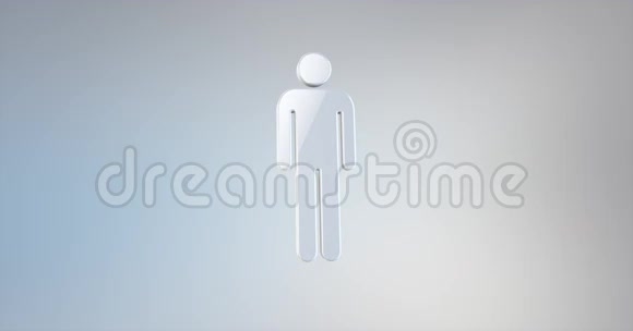 人类白色3d图标视频的预览图
