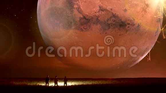 神奇神奇的地球动画奇妙的景观与UFO视频的预览图
