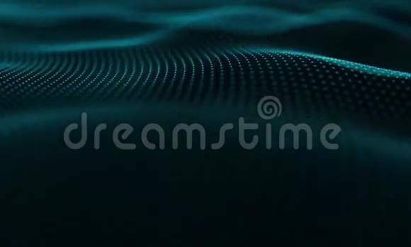未来感蓝粒子波抽象背景创意设计元素视频的预览图