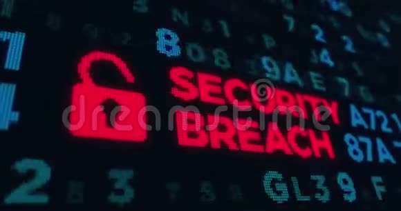 安全漏洞计算机和数据保护概念动画视频的预览图