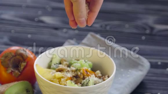 燕麦粥健康食品视频的预览图