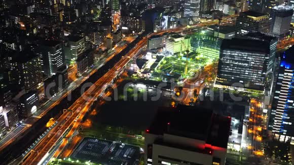 日本横滨地标大厦夜景视频的预览图