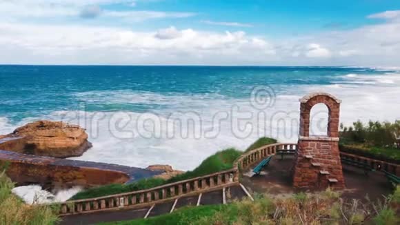 法国蓝色海洋海滩视频的预览图