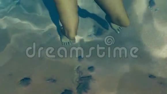 年轻女子在水下视频的预览图