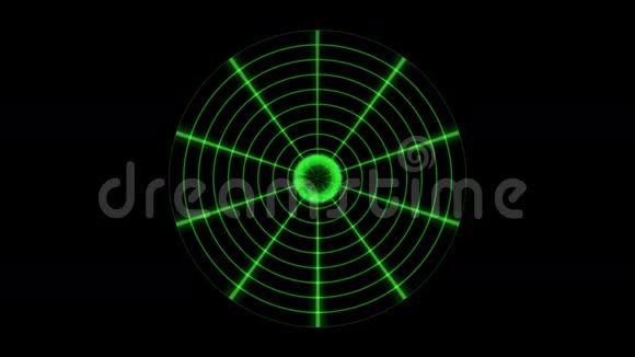 绿色雷达屏幕覆盖黑色视频的预览图