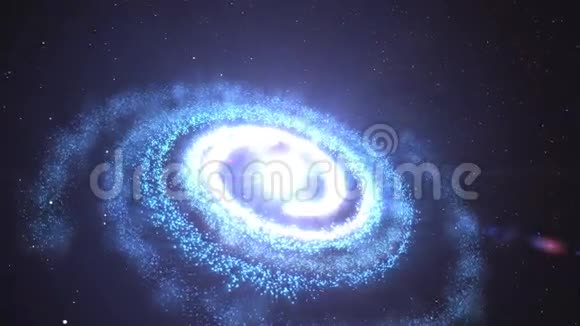 34kult无限空间宇宙中闪耀的星光和星尘旋转和旋转的星系和星云的D动画视频的预览图