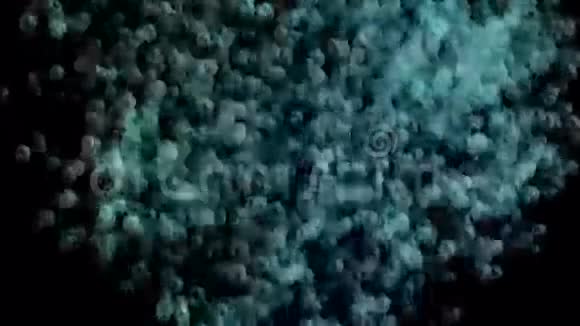 4k蓝水泡在水下上升视频的预览图