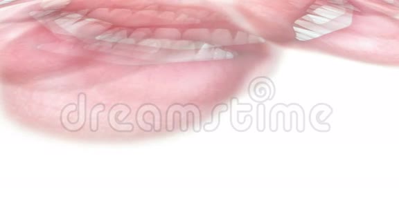 旋转嘴唇的数字动画视频的预览图