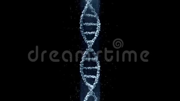 蓝色DNA分子无缝环视频的预览图