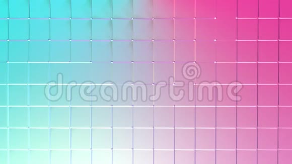 摘要简单的蓝色粉红色低聚三维表面作为晶体细胞移动的软几何低聚运动背景视频的预览图