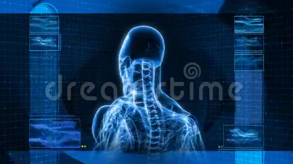 人骨架X射线扫描HD视频的预览图