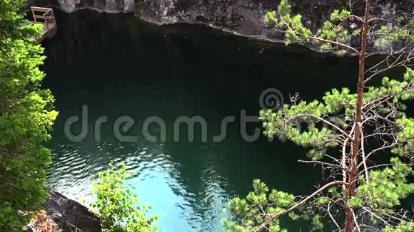景观大理石峡谷拉斯卡拉卡雷利亚视频的预览图
