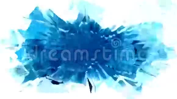 蓝色彩色冰块等离子喷涂视频的预览图
