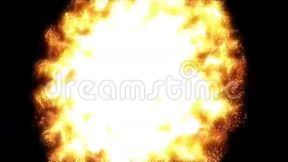 抽象粒子火球循环与马特视频的预览图