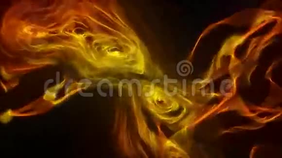 抽象超真火焰旋转带Matte的Nexus循环视频的预览图