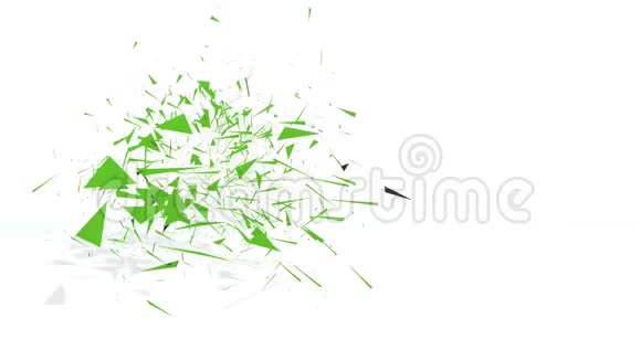 绿色金融背景由3D政治多边形旋转并收集在一张图片中比特币图标中的比特币图标视频的预览图
