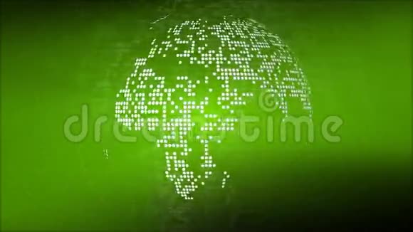 全球数据地球绿色HD循环视频的预览图