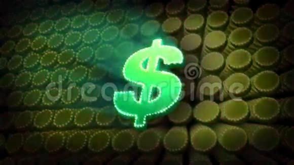 美元符号闪烁火花文本视频的预览图