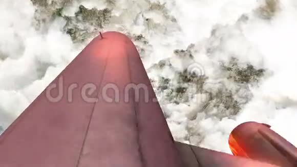 客机燃烧穿透云层视频的预览图