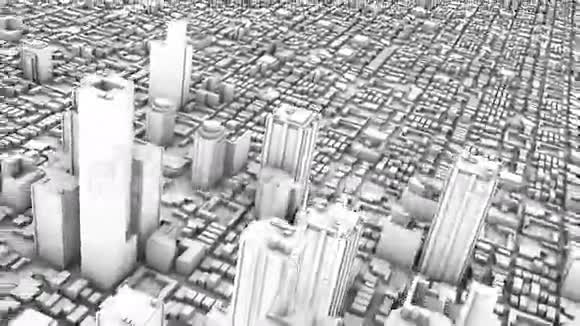 城市天际线市中心3D环境视频的预览图
