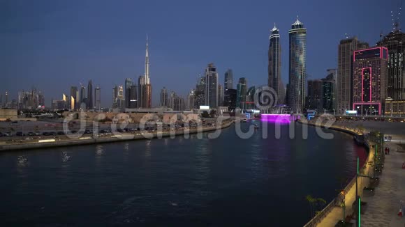 迪拜市中心的天际线视频的预览图