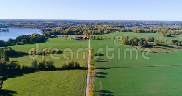 美丽的空中视频卡特林霍尔姆瑞典斯堪的纳维亚视频的预览图