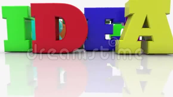 彩色混合不同字母与单词IDEA视频的预览图