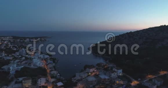 欧洲达尔马提亚日落美丽空中视频视频的预览图
