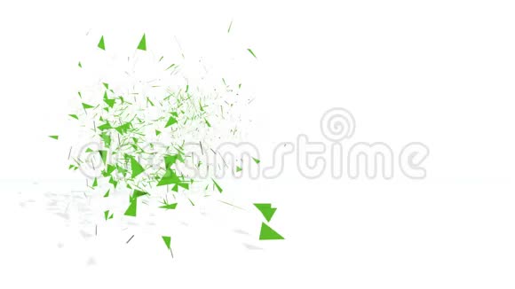 绿色金融背景由3D政治多边形旋转并收集在一张图片中比特币图标视频的预览图