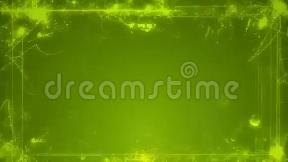 闪烁的绿色抽象Grunge背景视频的预览图