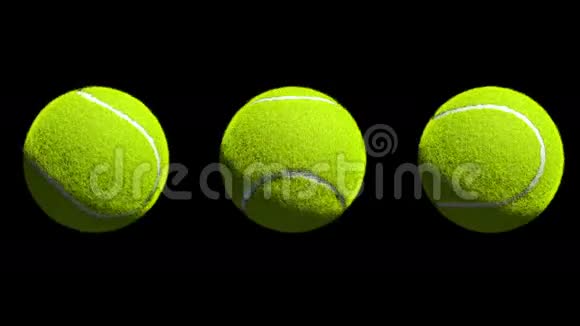 3网球球的不同旋转视频的预览图