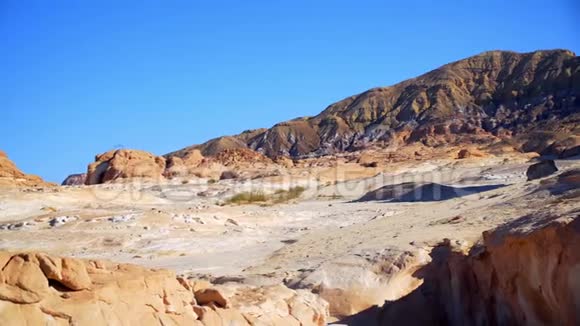 埃及非洲沙漠彩色峡谷视频的预览图
