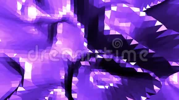 紫罗兰抽象低聚波面作为折纸景观紫罗兰抽象几何振动环境视频的预览图