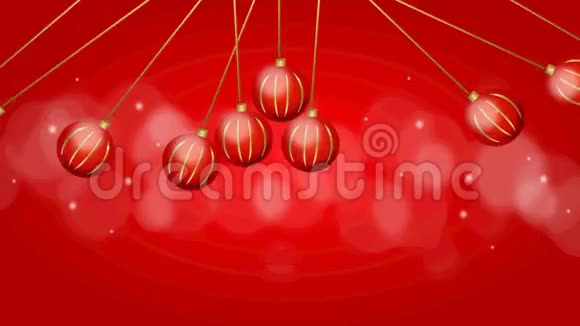 红色圣诞灯泡树视频的预览图