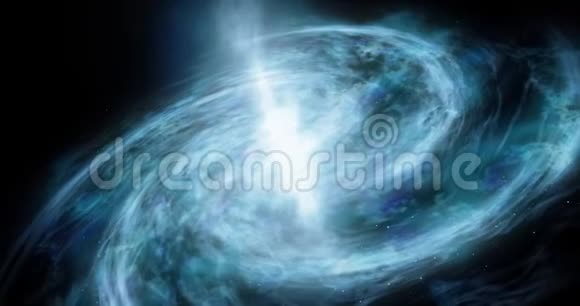 一个螺旋星系围绕着抽象空间背景恒星空间恒星和行星的形成视频的预览图