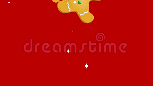姜饼圣诞快乐问候动画视频的预览图