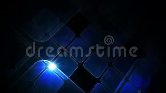 黑色背景上的蓝色抽象瓷砖视频的预览图
