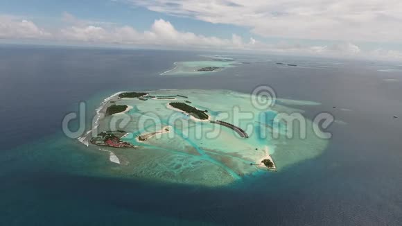 马尔代夫的鸟瞰图视频的预览图