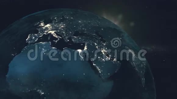 从太空俯瞰地球的日出视频的预览图