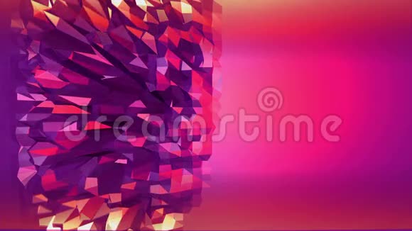 紫罗兰抽象低聚波动表面作为时尚环境紫罗兰抽象几何振动环境视频的预览图
