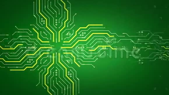 计算机电路绿色跟踪视频的预览图