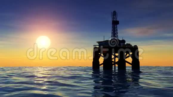 海洋石油钻机钻井平台视频的预览图