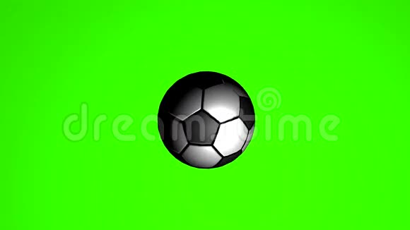 绿屏3D足球球过渡4K决议视频的预览图