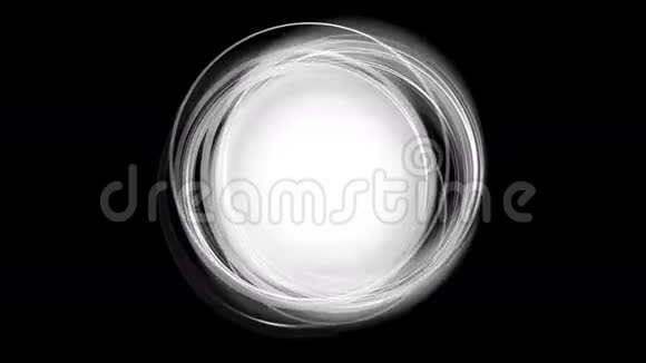 抽象圆哑光旋转环在黑色上视频的预览图