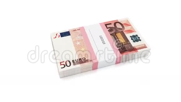 一包50欧元的钞票视频的预览图