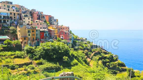 美丽的神奇村庄在CinqueTerre保护区意大利利古里亚地区视频的预览图