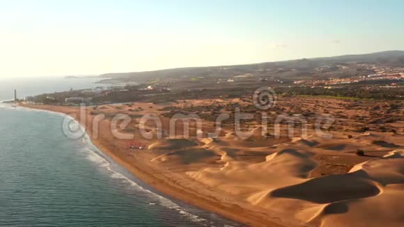 马斯帕洛马斯沙丘鸟瞰大卡那利视频的预览图